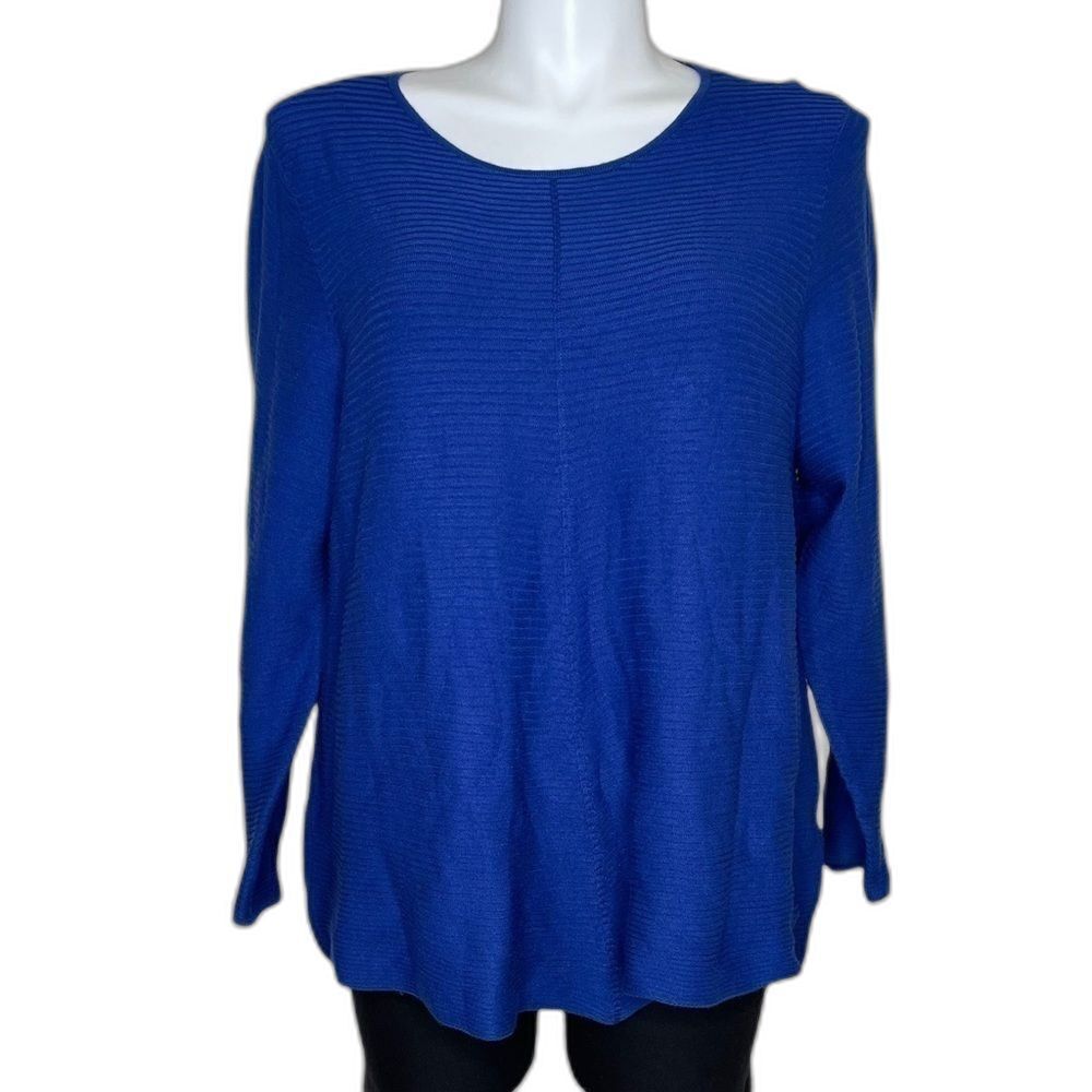 Alfani blue ribbed sweater, NWT, 3X